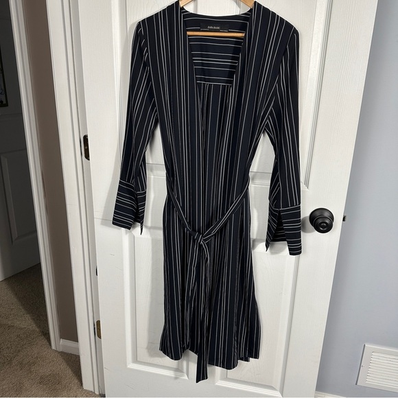 Zara striped duster/longline wrap/cardigan, striped, tie waist. Size M. Stunning - Picture 3 of 11